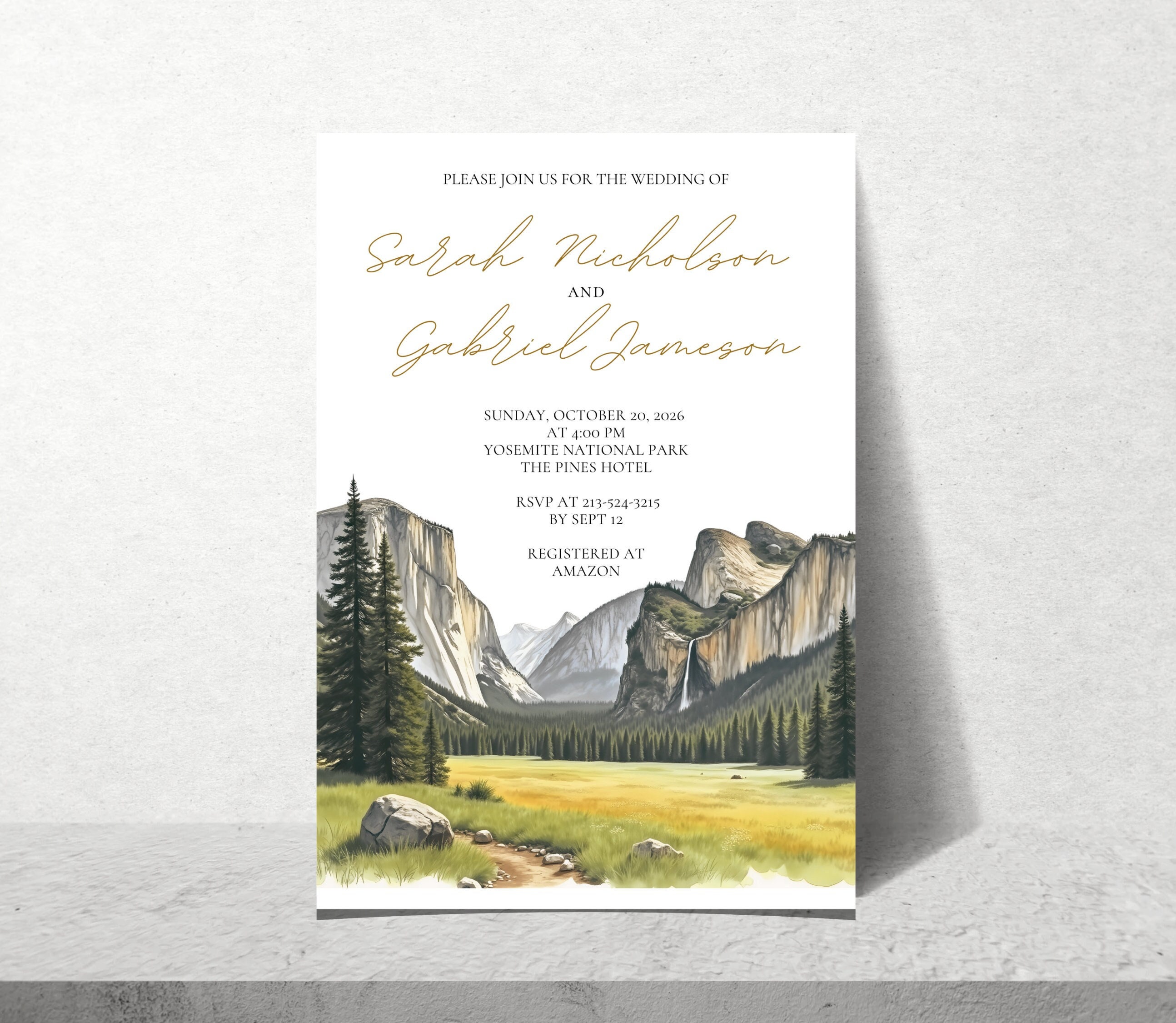 National Park Themed- Party | Yosemite Invitation | Yosemite Wedding | National Park wedding | Yosemite Camp Party | Instant Download