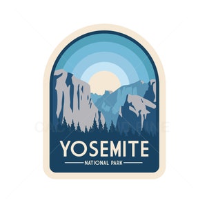 Yosemite National Park Badge SVG, PNG, PDF Graphics Digital Illustration