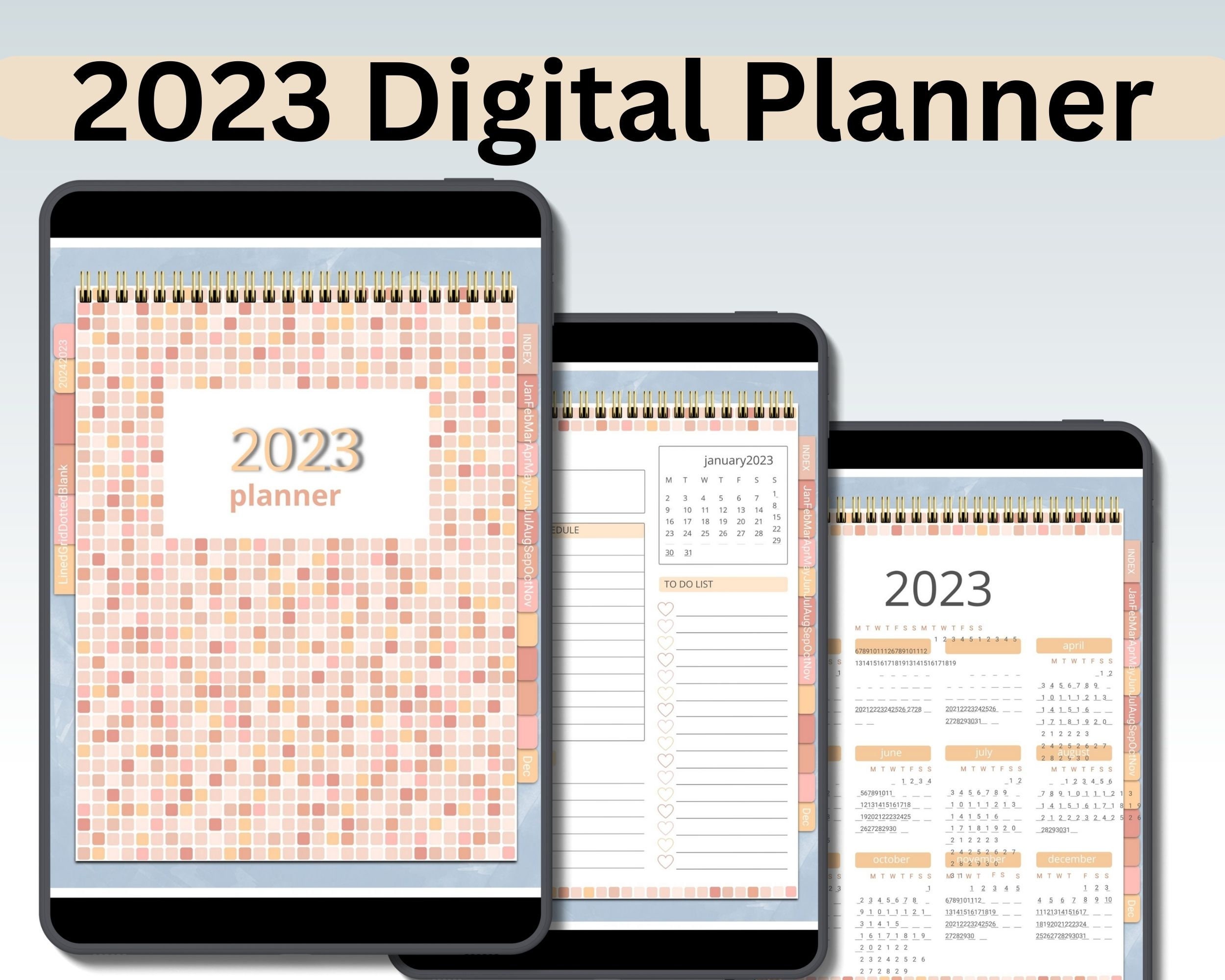 Hyperlinked 2023 2024 Digital Planner - Etsy