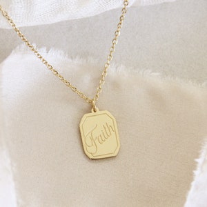 Faith Necklace, Hebrews 11:1 Jewelry, Christian Jewelry Gift, Baptism Gift, Heirloom Christian Jewelry, Faith Scripture Jesus Jewelry