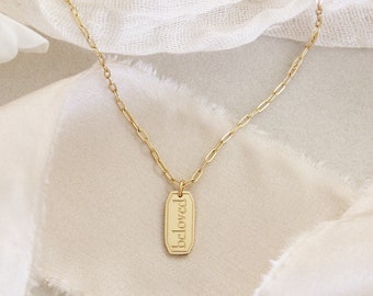 Beloved Necklace, Loved Necklace, Ephesians 5 Necklace, Child of God Necklace, Christian Jewelry Gift, Scripture Necklace, Faith Jewelry