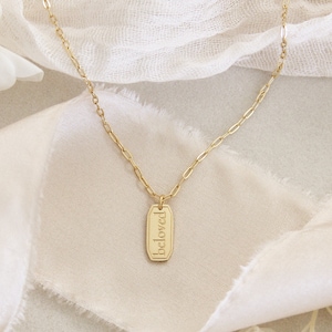 Beloved Necklace, Loved Necklace, Ephesians 5 Necklace, Child of God Necklace, Christian Jewelry Gift, Scripture Necklace, Faith Jewelry