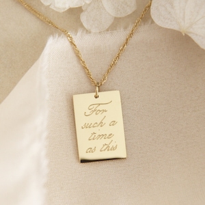 For Such A Time As This Esther 4:14 Necklace, Christian Jewelry, Scripture Verse Necklace, Dainty Faith Jewelry Necklace, Christian Jewelry