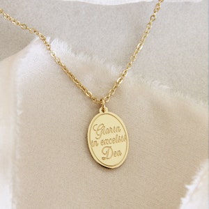 Gloria In Excelsis Deo Necklace, Glory to God in the Highest Necklace, Christian Faith Jewelry Gift, Scripture Necklace, Faith Necklace