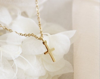 Zarte Kreuz Halskette, Christian Cross Halskette, Jesus Halskette, Christian Glaube Schmuck, Christian Geschenk, Gold Kreuz Silber Kreuz Halskette