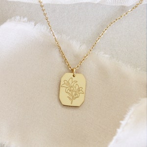Consider the Lilies Necklace, Luke 12:27, Christian Jewelry Gift, Baptism Gift, Christian Verse Necklace, Fight Anxiety Scripture Jewelry