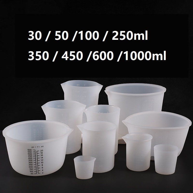 2pcs 100ml Measuring Silicone Cup for Resin Tools 