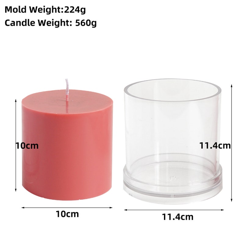 Pillar Candle Molds, Cylinder Candle Molds, Plastic Molds, Column Candle Making Molds, Gift, Candles, Casting Mould, DIY Candle Making Molds image 6