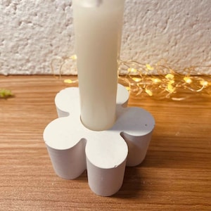 Silicone Mold Flower Candle Holder, 2.2cm, Candle Stick Holder Concrete Mold, Rod Taper Candle Holder Casting Molds,Decor, Gifts
