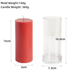 Pillar Candle Molds, Cylinder Candle Molds, Plastic Molds, Column Candle Making Molds, Gift, Candles, Casting Mould, DIY Candle Making Molds image 10