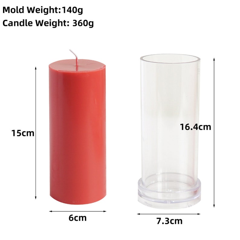 Pillar Candle Molds, Cylinder Candle Molds, Plastic Molds, Column Candle Making Molds, Gift, Candles, Casting Mould, DIY Candle Making Molds image 10