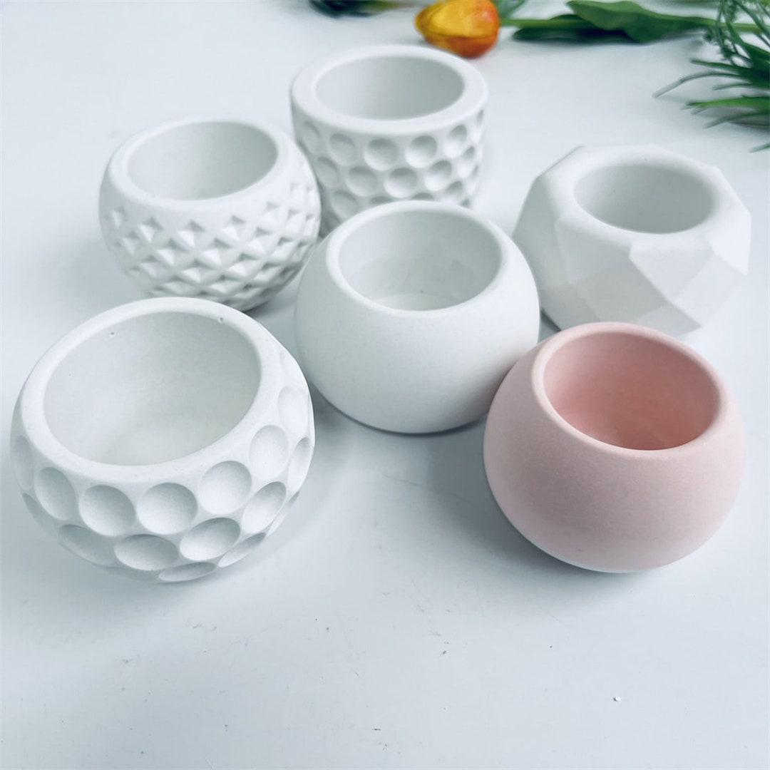 Plant Pot Silicone Molds, Concrete Round Bowl Molds, Candle Vessel Holder Silicone Molds