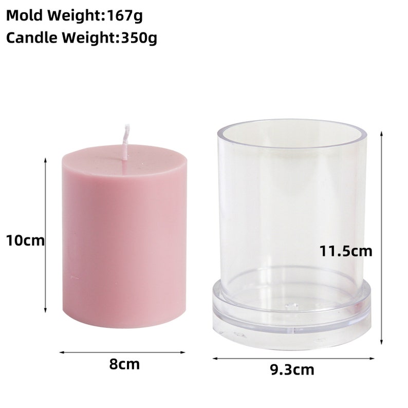 Pillar Candle Molds, Cylinder Candle Molds, Plastic Molds, Column Candle Making Molds, Gift, Candles, Casting Mould, DIY Candle Making Molds image 5
