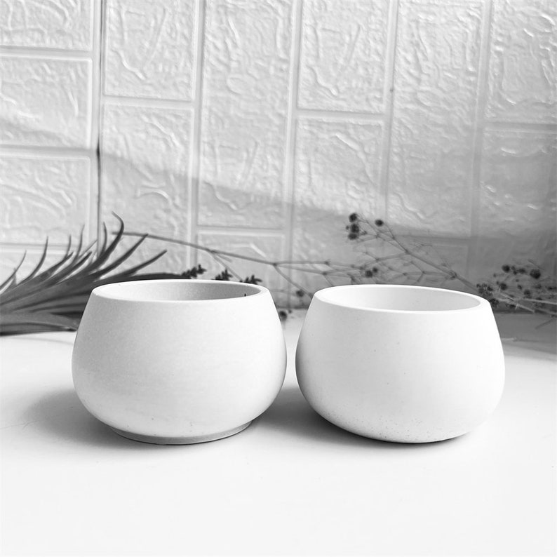 Round Bowl Mold Concrete Bowl Silicone Mold Candle Holder Etsy