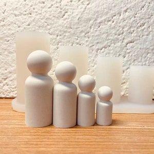 Moule en silicone pour poupées, figurines de famille, moules en silicone, lot de 4, 2 modèles image 4