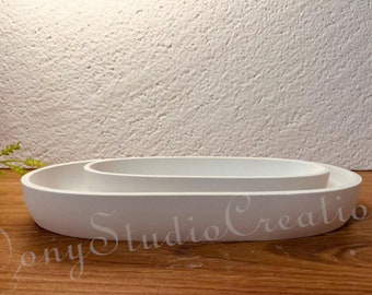 Moule en silicone, grand bol ovale, moules pour bougeoirs, vases à bougie, cache-pot, pot de fleur en béton, grand vase, taille 2