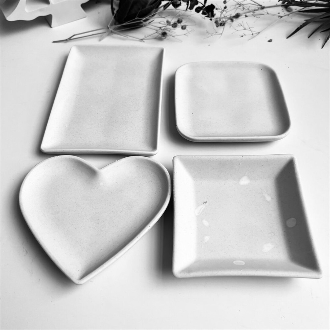 Jewelry Dish Bowl Silicone Mold, Styling Heart Round Square Rectangle