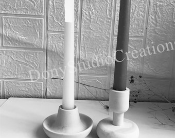 Taper Candle Holder Mold with Grooves Silicone Mold, Taper Candle Holder Mold, Rod Candle Holder Mold, Candlestick Mold, Concrete Mold