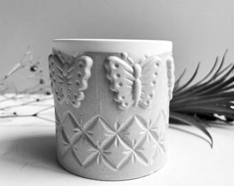 Butterfly Vase Silicone Mold, Round Candle Holder Silicone Mold, Silicone Mould, Vase Mold, Concrete Raysin Jesmonite Molds, Jewelry Mold