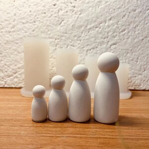 Moule en silicone pour poupées, figurines de famille, moules en silicone, lot de 4, 2 modèles image 7
