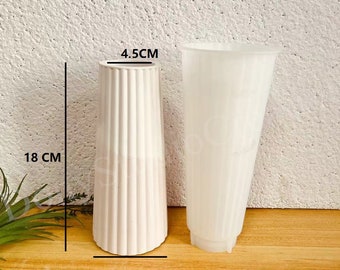 Moule en silicone de vase, porte-fleurs dénudé pour fleurs séchées, moules en béton pour vases de coulée, moule en silicone, moule Raysin, moule Raysin