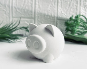 Lucky Pig Silicone Mold Candle Holder, Piggy Silicone Casting Mold , Concrete Molds, Silicone Animal Mould, Resin, Jesmonite, Home Decor