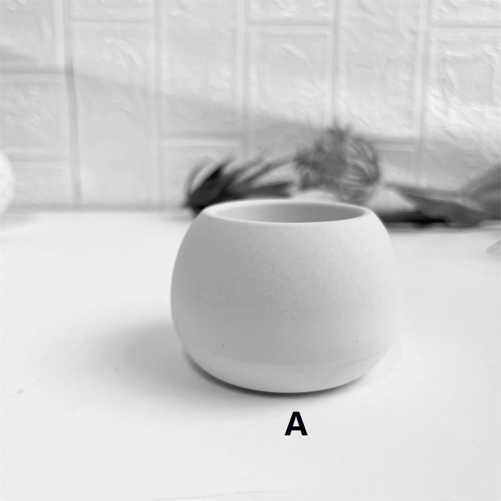Plant Pot Silicone Molds Concrete Round Bowl Molds Candle Etsy Australia