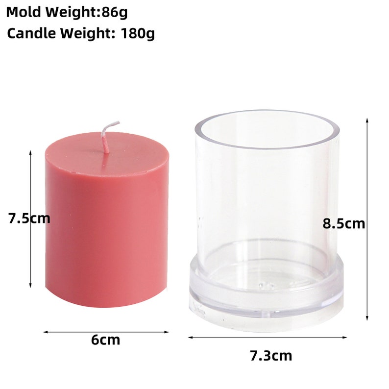 Pillar Candle Molds, Cylinder Candle Molds, Plastic Molds, Column Candle Making Molds, Gift, Candles, Casting Mould, DIY Candle Making Molds image 9