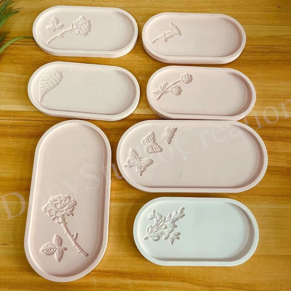 Silicone Mold Oval Trays, Oval Dishes Silicone Casting Mold, Coaster Silicone Mould, Casting Mold, Gifts for Her, MOM, DIY Kids, Girls Gift