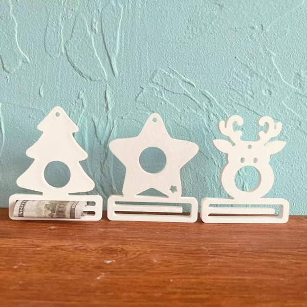 Silicone Molds, Elk, Casting Mold Money Holder, Christmas Tree, Star, mold for chocolate balls with banknote holder, Gift idea,Cash gift