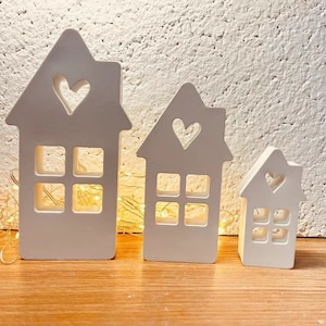 Heart House Silicone Molds, Light Heart Houses Concrete Moulds, Casting Molds Houses, Decoration Home Raysin Resin Mold, Casting Moulds