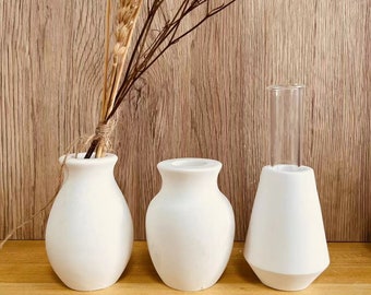 Silikonform Mini-Vase, Betonformen zum Gießen von Vasen, Flaschen-Silikonform, Parfüm-Diffusor-Silikonform, Raysin-Form, Betonform