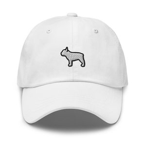 French Bulldog Dog Embroidered Baseball Cap Cotton Adjustable Dad Hat
