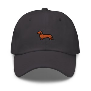 Dachshund Dog Embroidered Baseball Cap Cotton Adjustable Dad Hat