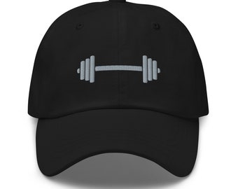 Gorra de béisbol bordada con barra, gorra de algodón para gimnasio, gorra ajustable para papá, regalo de fitness