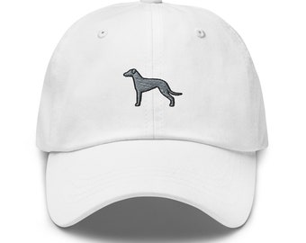 Greyhound Dog Embroidered Baseball Cap Cotton Adjustable Dad Hat