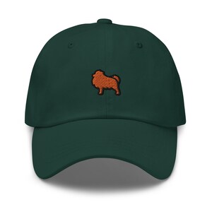Pomeranian Dog Embroidered Baseball Cap Cotton Adjustable Dad Hat