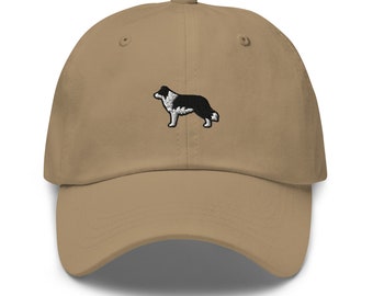 Gorra de Border Collie para amantes de los perros, regalo para papá perro, gorra de béisbol Collie bordada para él