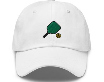 Pickleball Embroidered Baseball Cap Cotton Adjustable Dad Hat Pickleball Lover Gift Pickleball Hat