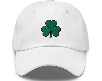 Clover Embroidered Baseball Cap Shamrock St Patricks Day Hat Irish Lucky Hat