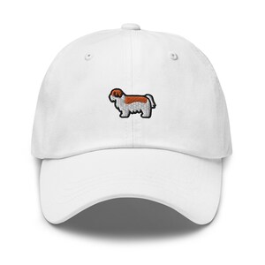 Shih Tzu Hund Bestickte Baseballkappe Baumwolle Verstellbarer Dad Hut Niedliche kleine Hundemütze für Hundeliebhaber