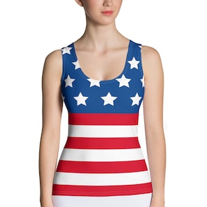 Débardeur fête de l&#39;indépendance du 4 juillet pour femme, haut court avec drapeau américain, chemise patriotique avec drapeau des États-Unis pour femme