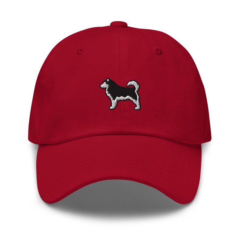 Alaskan Malamute Dog Embroidered Baseball Cap Cotton Adjustable Dad Hat
