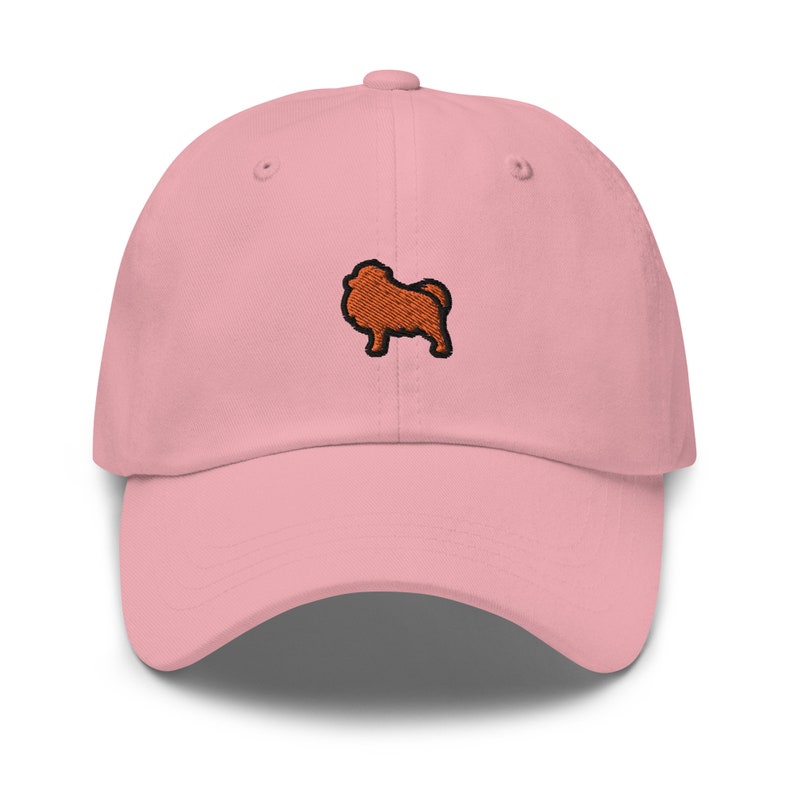 Pomeranian Dog Embroidered Baseball Cap Cotton Adjustable Dad Hat
