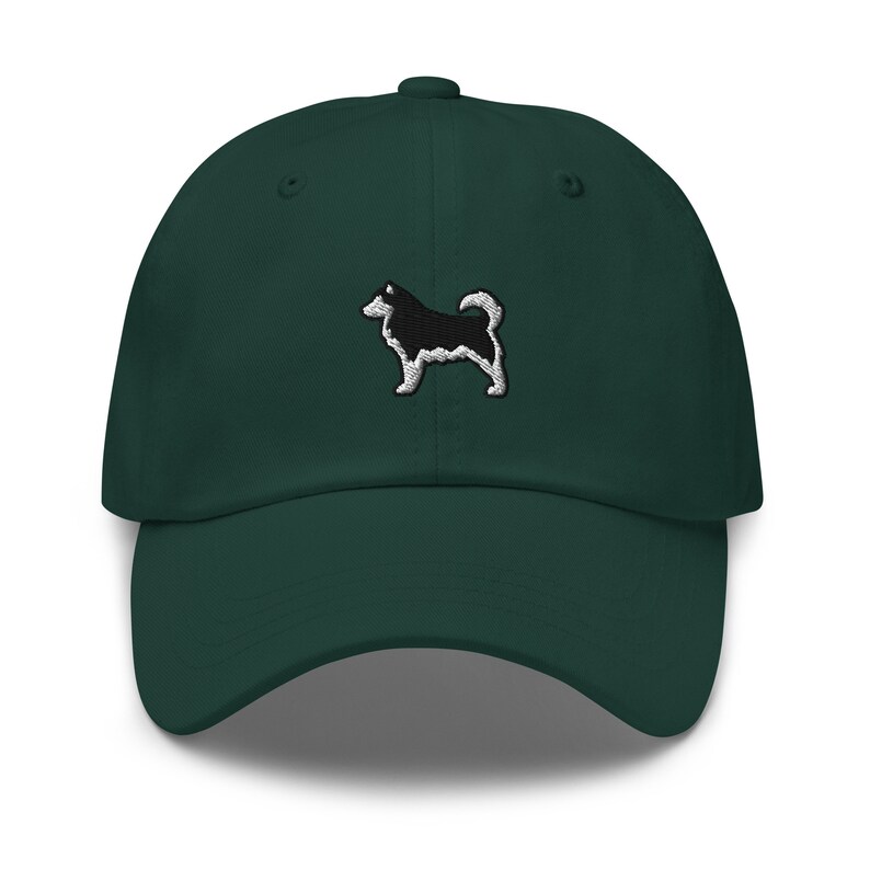 Alaskan Malamute Dog Embroidered Baseball Cap Cotton Adjustable Dad Hat