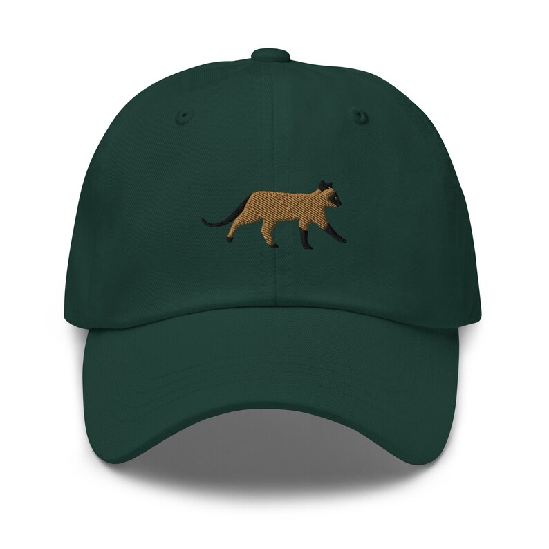 Siamese Cat Walk Embroidered Baseball Cap Cat Mom Hat Cotton Adjustable Dad Hat