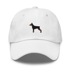 Gorra de dóberman para amantes de los perros, regalo para papá perro, gorra de béisbol dóberman bordada para él