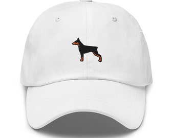 Doberman Hat for Dog Lovers Dog Dad Gift Dog Dad Hat Embroidered Doberman Baseball Cap for Him