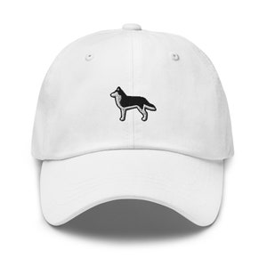 Siberian Husky Hat for Dog Lovers Dog Dad Gift Dog Dad Hat Embroidered Husky Baseball Cap for Him