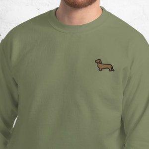 Dachshund Dog Embroidered Unisex Sweatshirt, Dachshund Lover Gift, Dog Mom Gift, Dachshund Sweater
